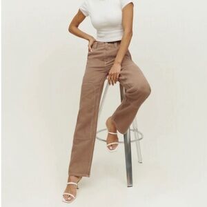 Reformation Harrison Carpenter High Rise Straight Pants
